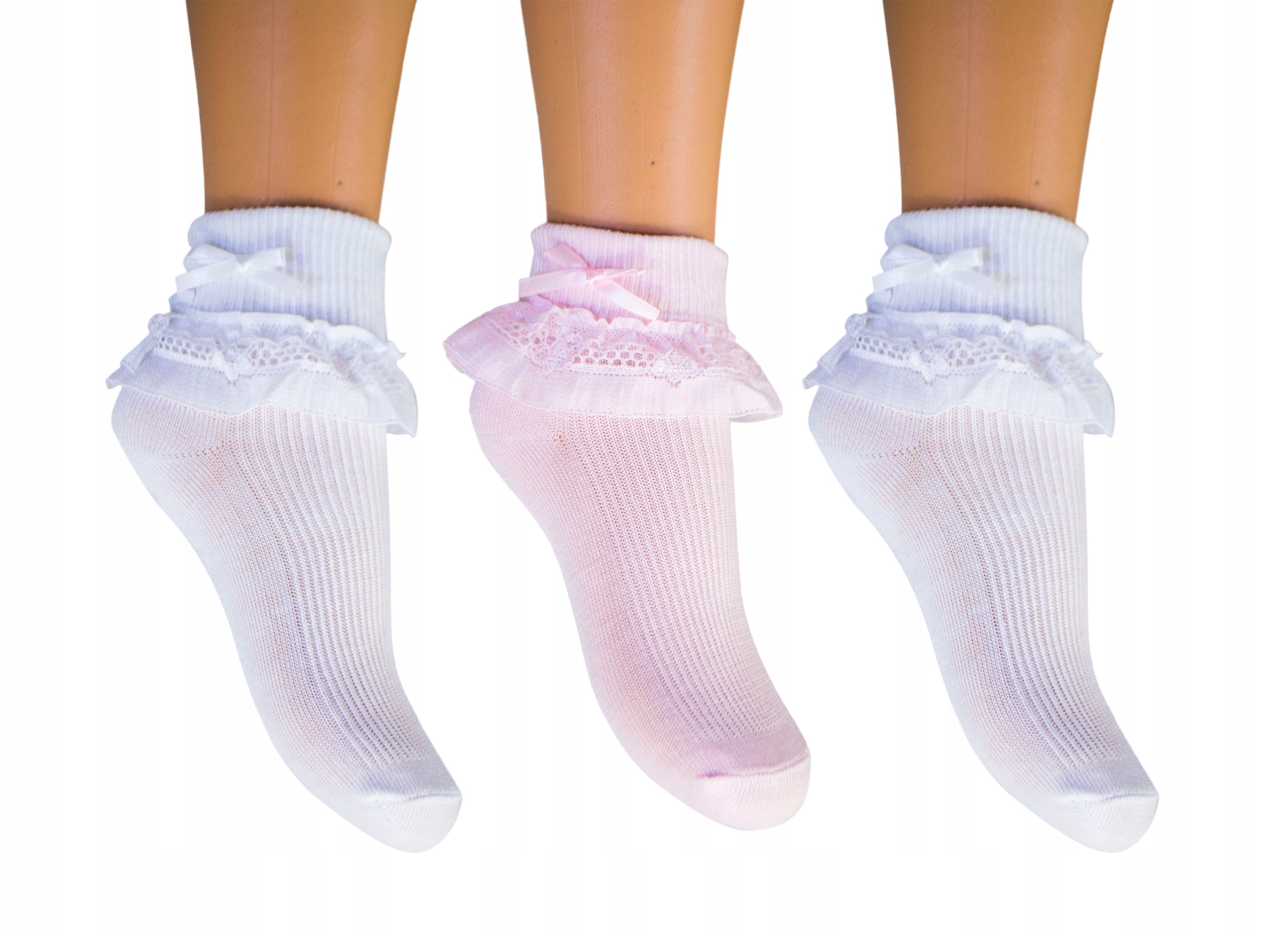 

Bawełniane skarpetki z falbanką 12-24m 3PAK K004