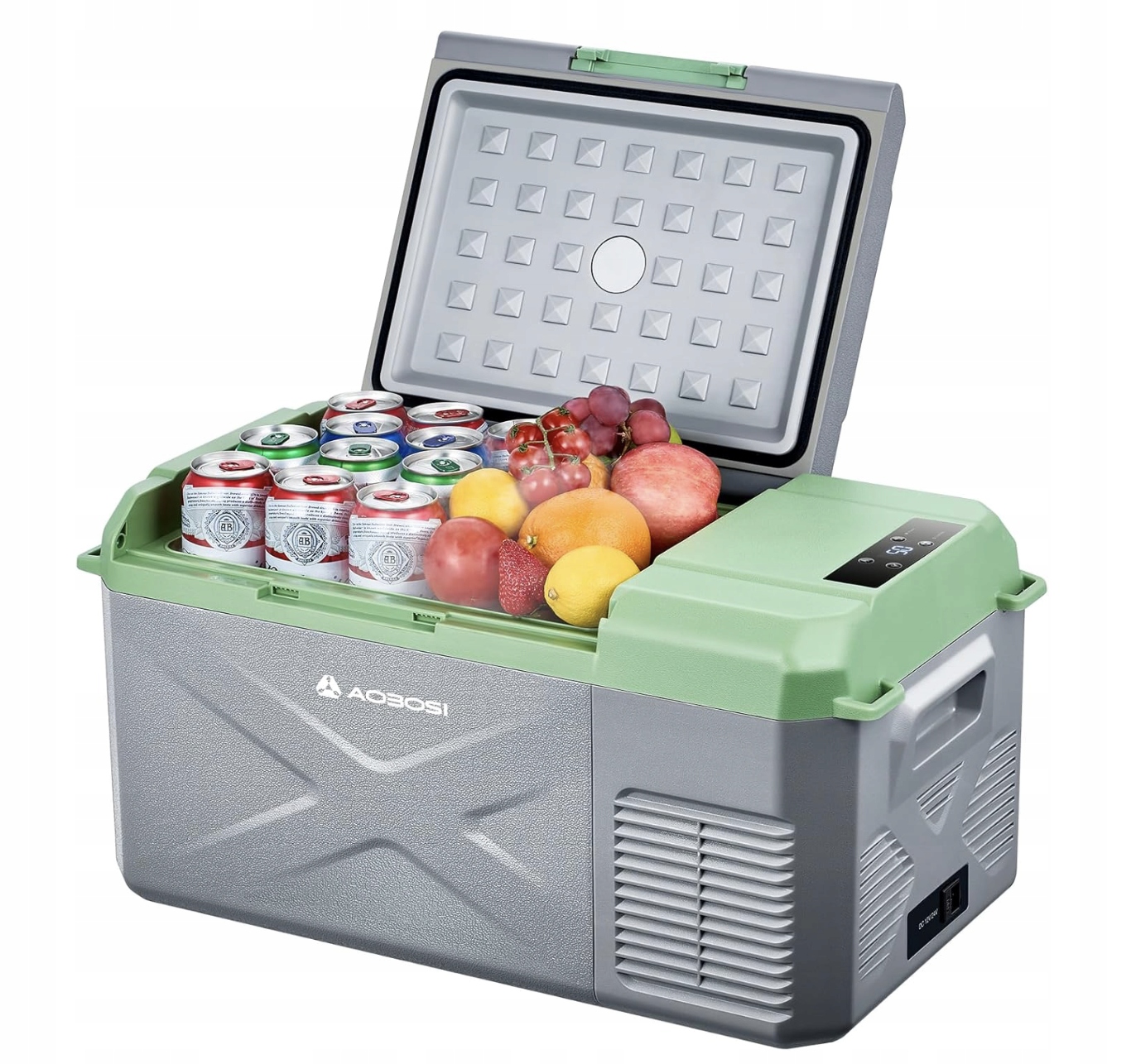 Przenośna lodówka z trybami MAX i ECO 17L AAOBOSI szara 60x33,4x32,4 cm Stan opakowania oryginalne