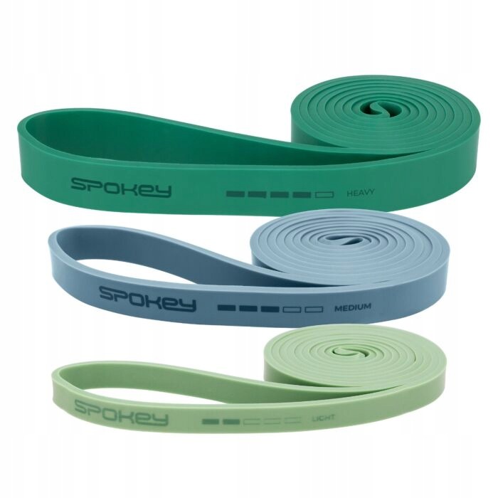 Popruhy pásky Spokey Power Set 3 ks 3 Úrovně Odporu, Latex, Do 30 Kg