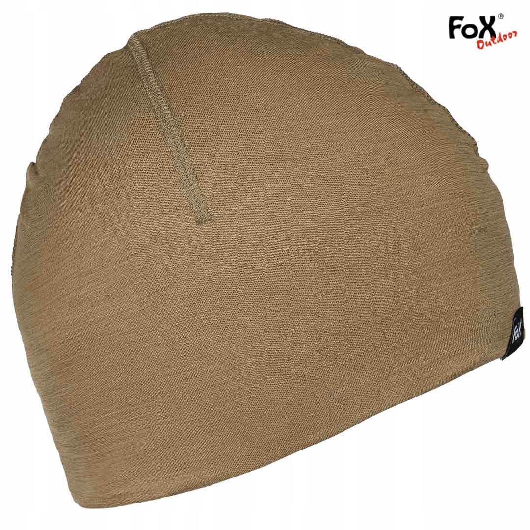 MFH Czapka Dwuwarstwowa Wełna 100% Merino - Coyote Model Merino