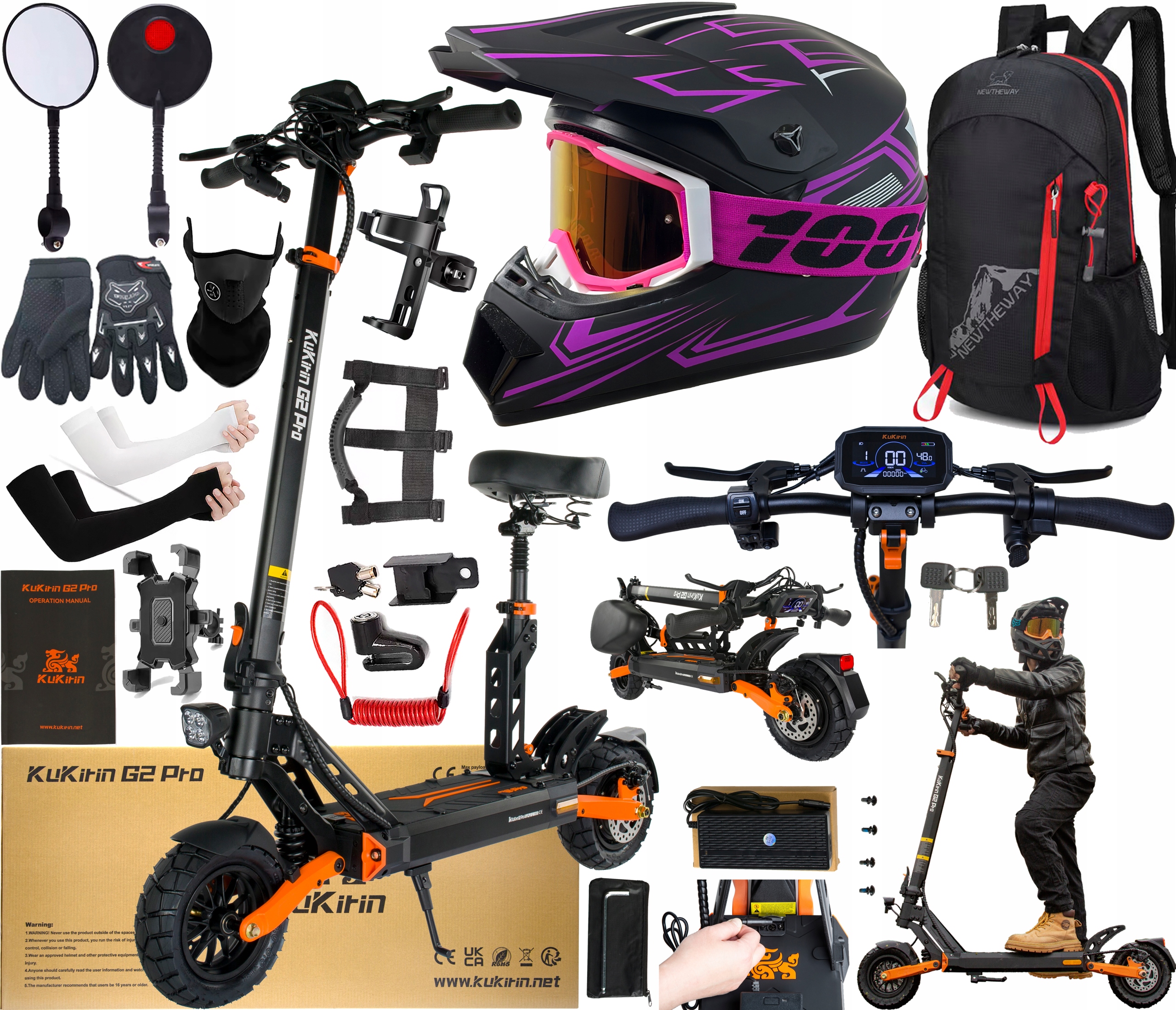 2026 Kukirin G2 Pro Elektrická vozidla 1000W 48V 15.6AH 45KM/H +10 Dárek