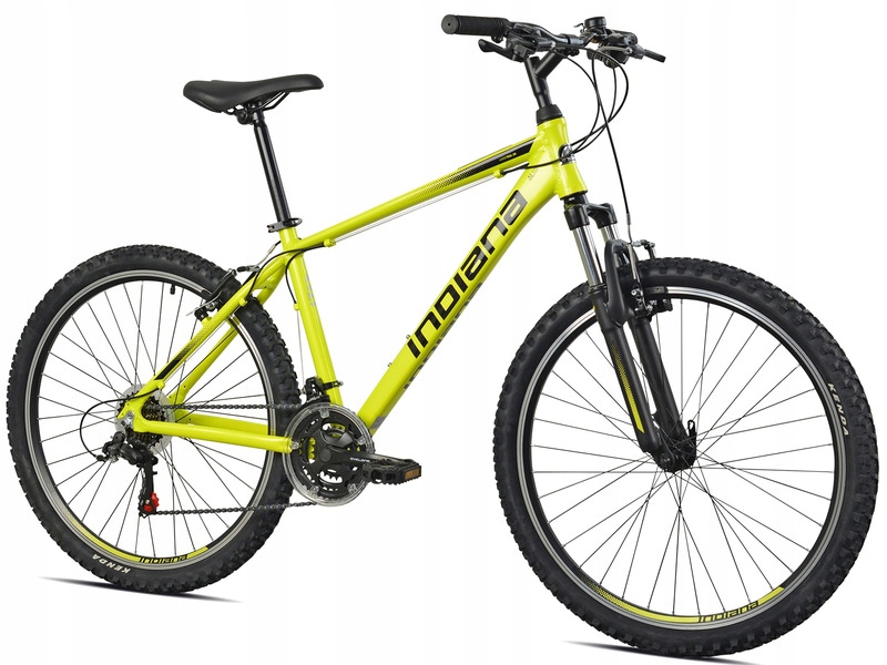 Rower górski Mtb Indiana X-Pulser 1.6 M17 26 cali męski Limonkowo-czarny