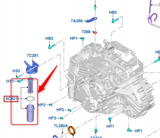FORD filtr oleju skrzyni biegów PowerShift 1589089 Numer katalogowy części 1589089