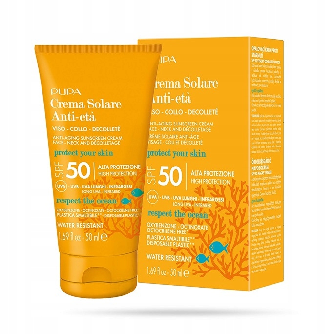 Pupa Milano Krém na opalování obličeje Spf 50 Anti Age 50 ml