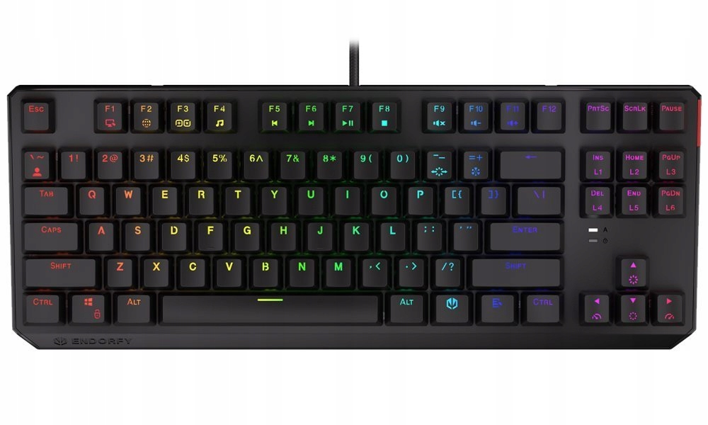 Endorfy herní klávesnice Thock Tkl Kailh Br Rgb /usb/ brown sw. drátová