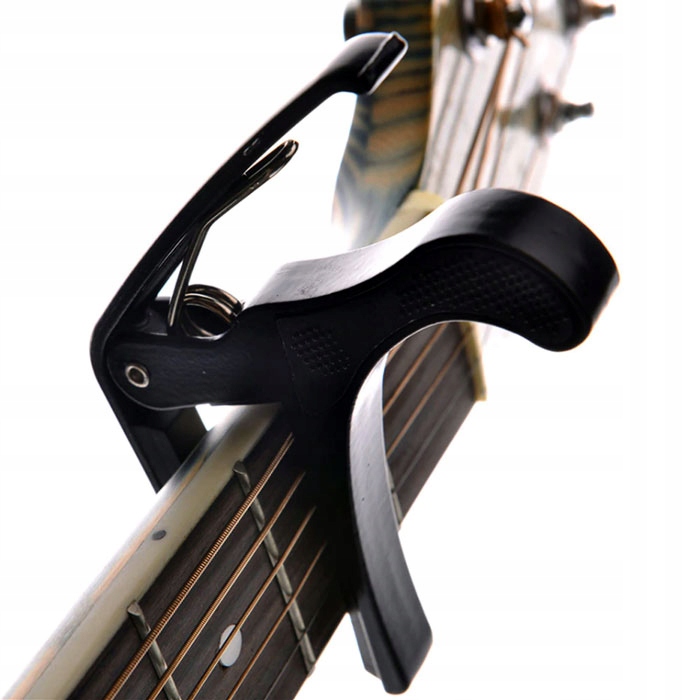 KAPODASTER CAPO DO GITARY AKUSTYCZNEJ KLASYCZNEJ CZARNY SZARY + KOSTKA EAN (GTIN) 0736542963892