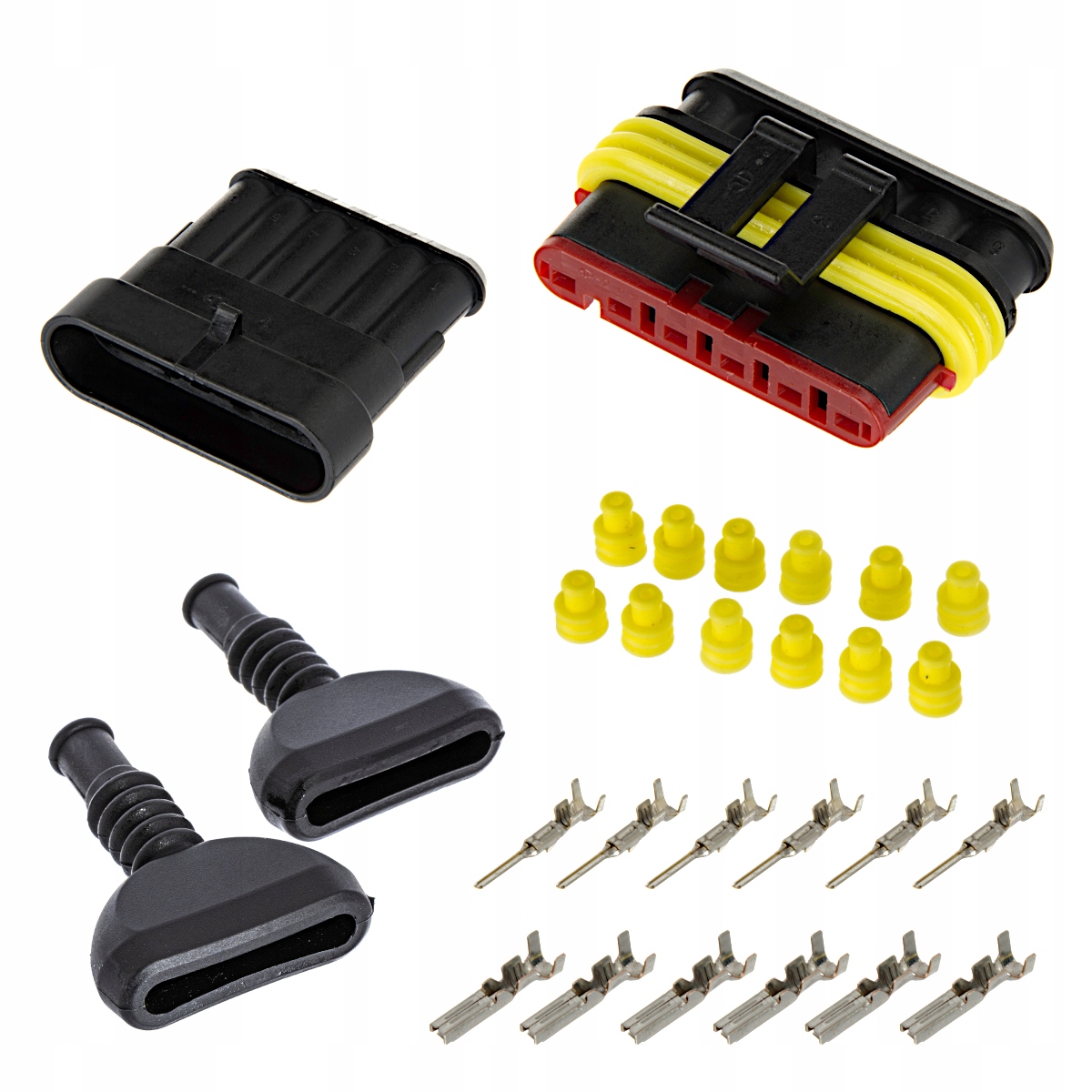 

Kostka Wtyk Złącze Superseal 6 pin osłony