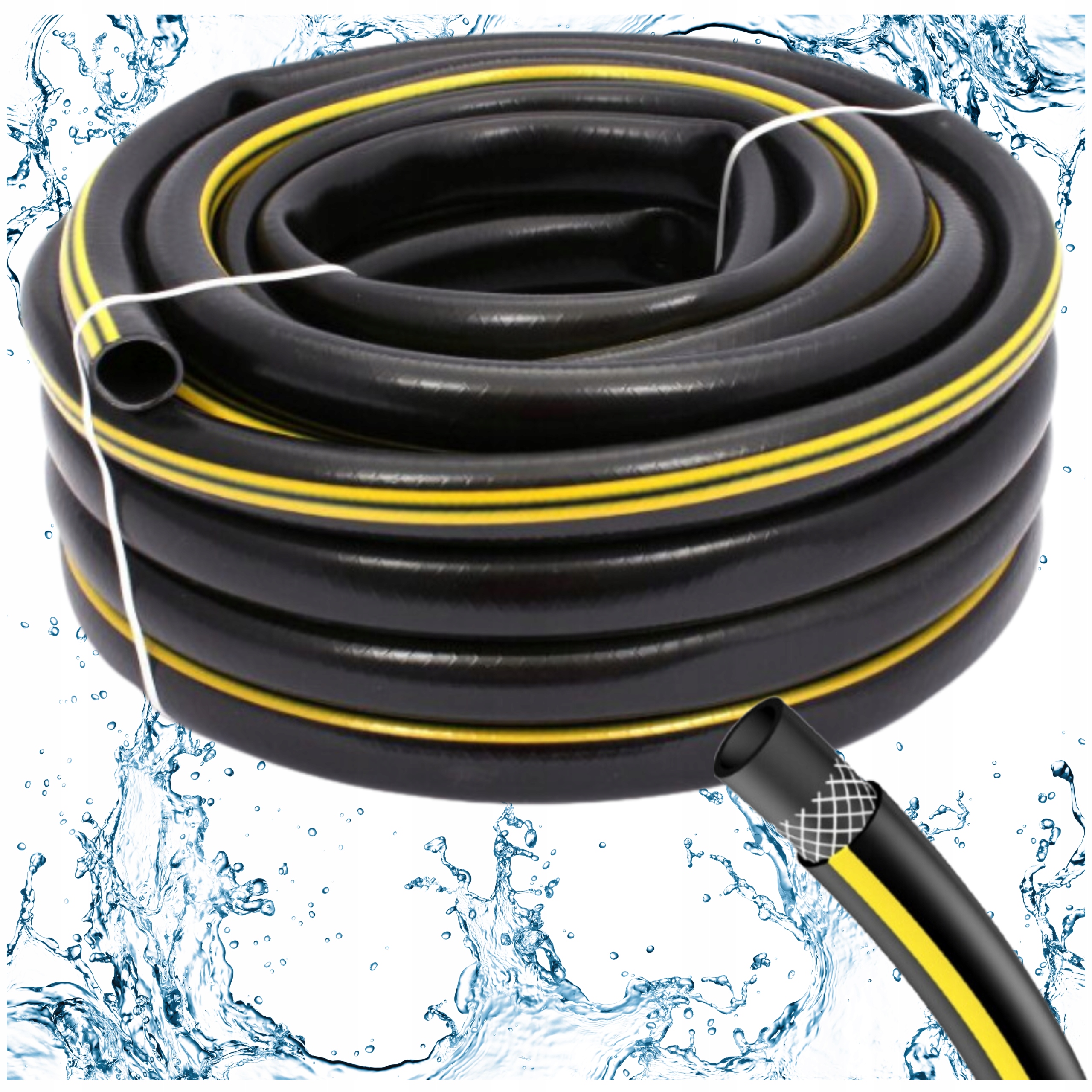 Záhradná Hadica lux 1'' 50 m Zosilnená Silná 3 Vrstvy Zahradníckeho Zalievania