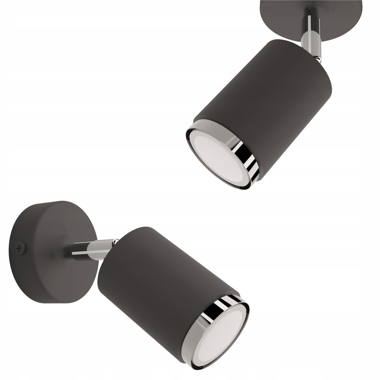 Závěsná stropní lampa Stropní Svítidlo Kinkiet kovová Idun černá stříbrná 1x GU10