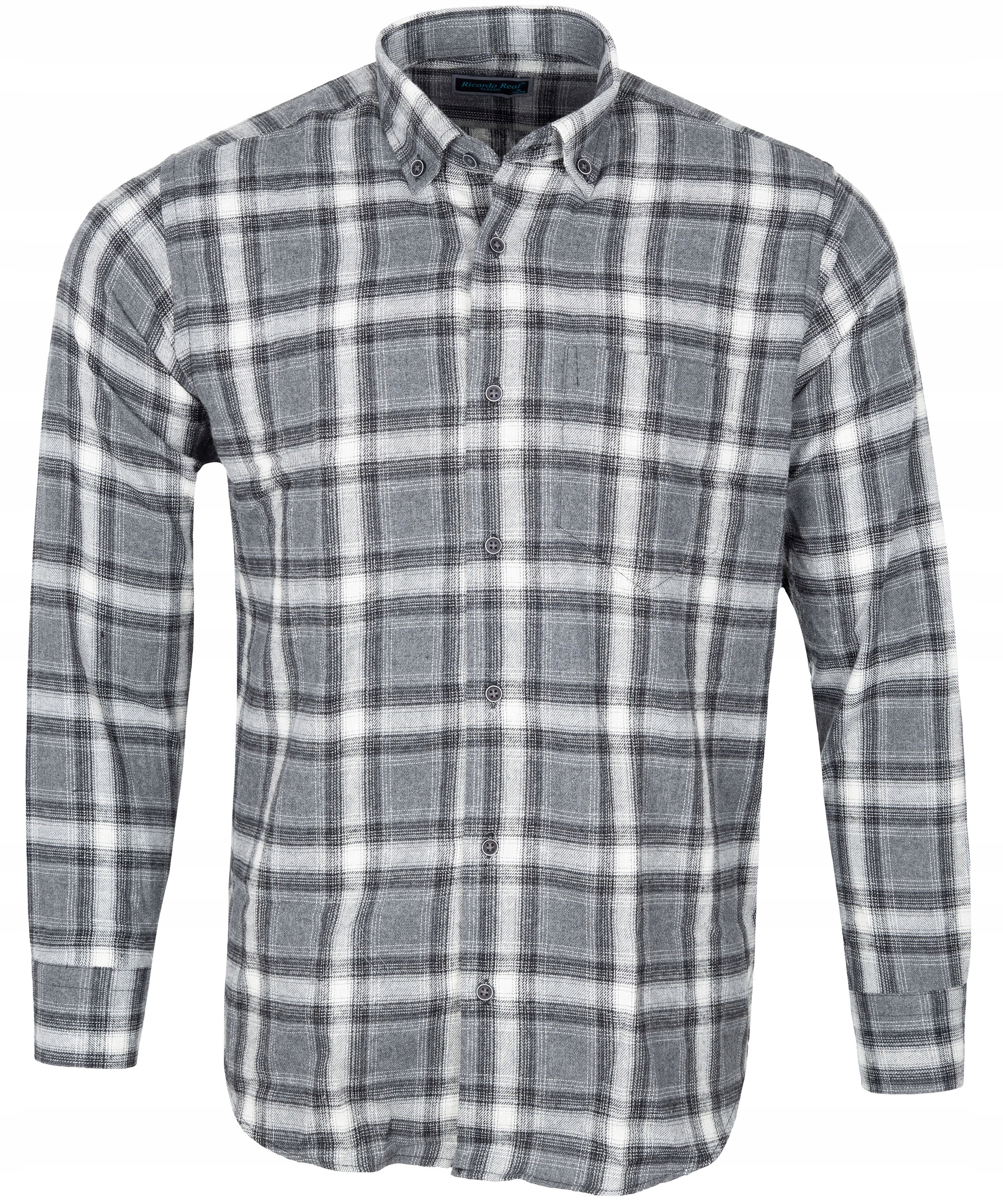 

Koszula W Kratę Regular 100% Bawełna 2XL szara