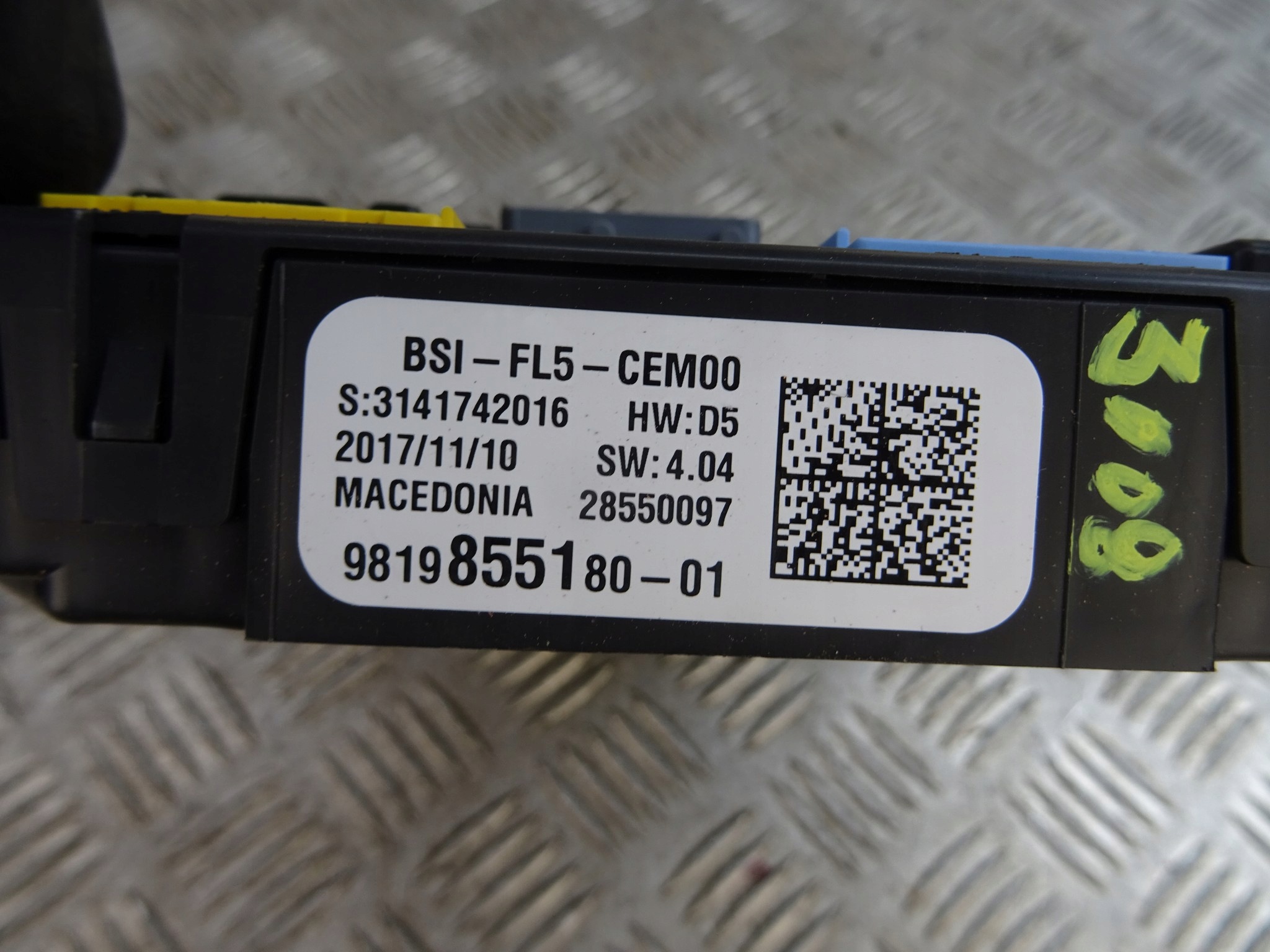 PEUGEOT 3008 II computer control unit compartment MIDUL BSI 9819855180