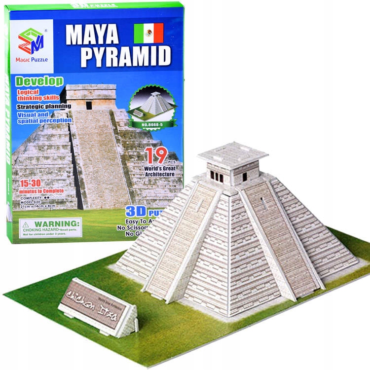 

Piramida Majów Przestrzenne Puzzle 3D 19ele ZA2601