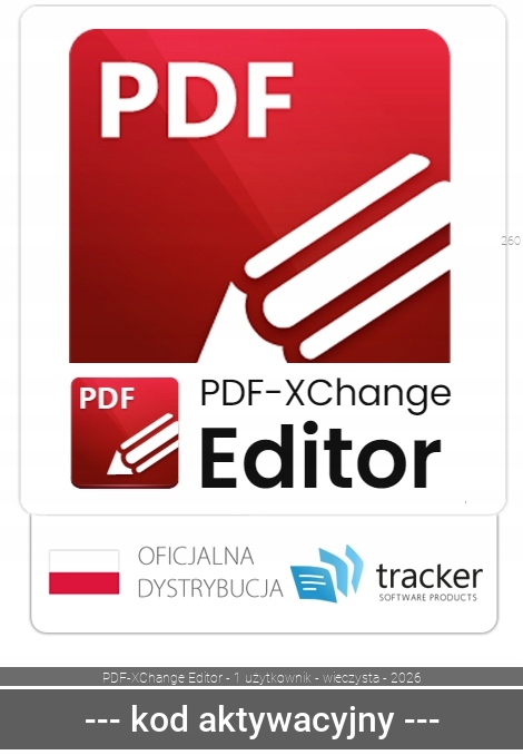 PDF-XChange Editor 1 użytkownik 1 PC / licencja wieczysta ESD