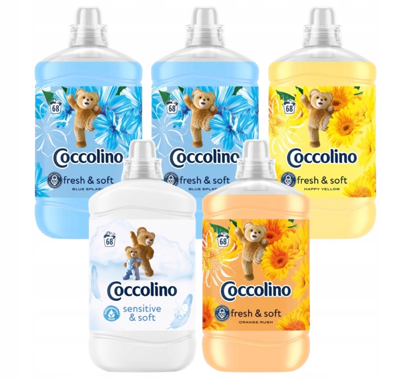 Zestaw Coccolino Creations Silk Lily & Orange Rush 1,7l x5 MIX 8,5l