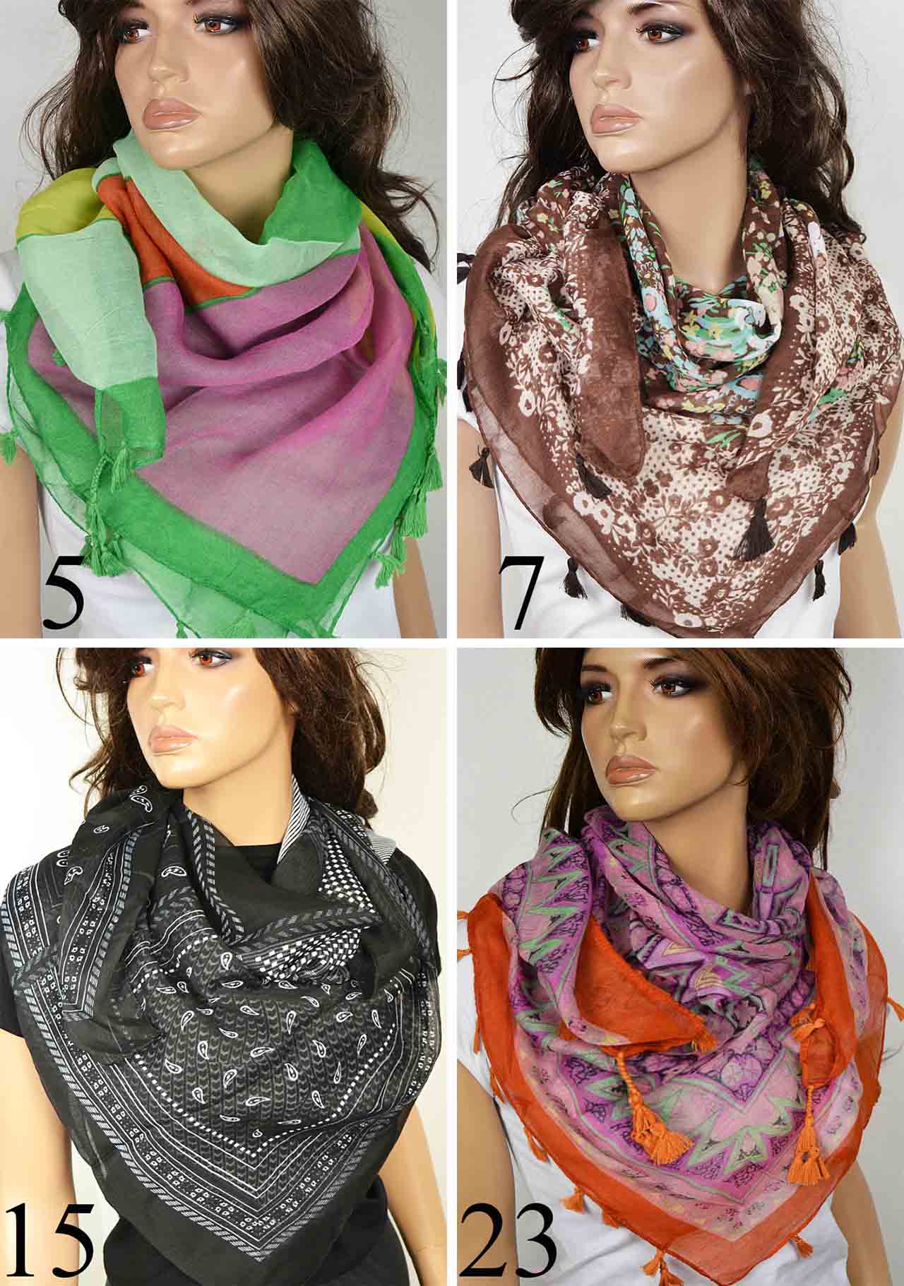 Duża Elegancka Chusta Chustka Apaszka Różne Wzory Marka inna