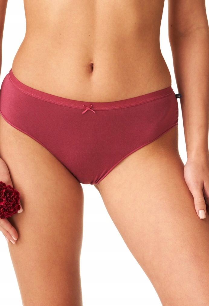 2-Pak Bordowe FIGI BAMBUSOWE Z KORONKĄ KEY 1002 XXL Model LPC1002