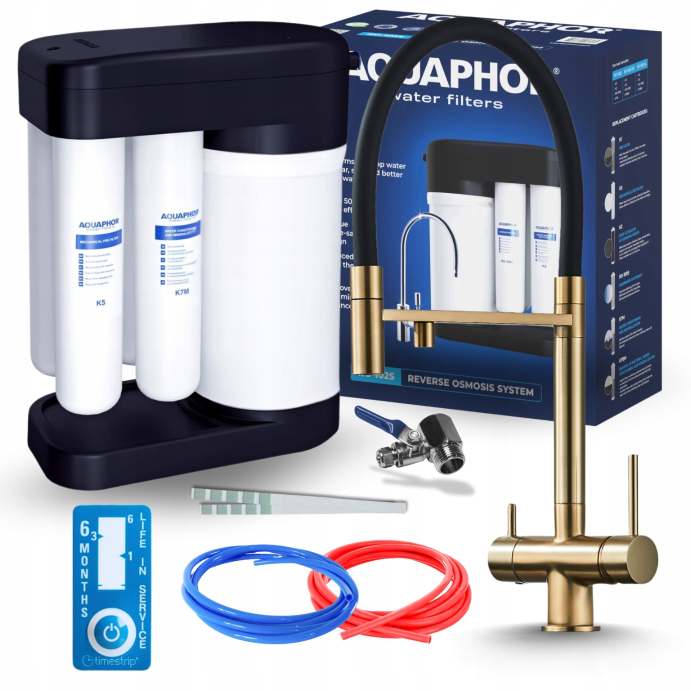 Kuchynská Batéria, Brúsené Zlato A Filter Reverznej Osmózy Pod Umývadlo Pzh