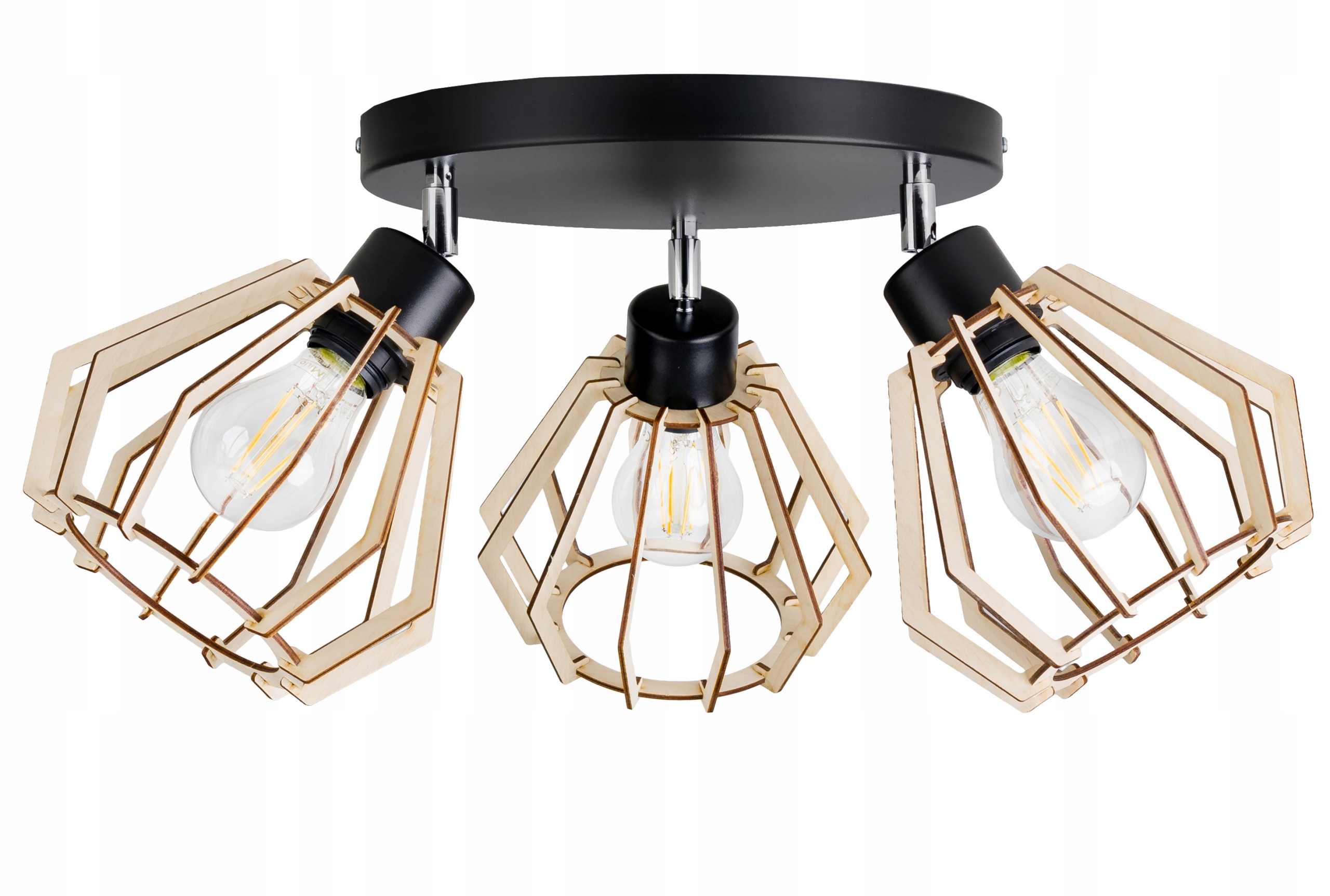 Lampa Stropní Svítidlo lustr E27 stropní Brylant Dřevo