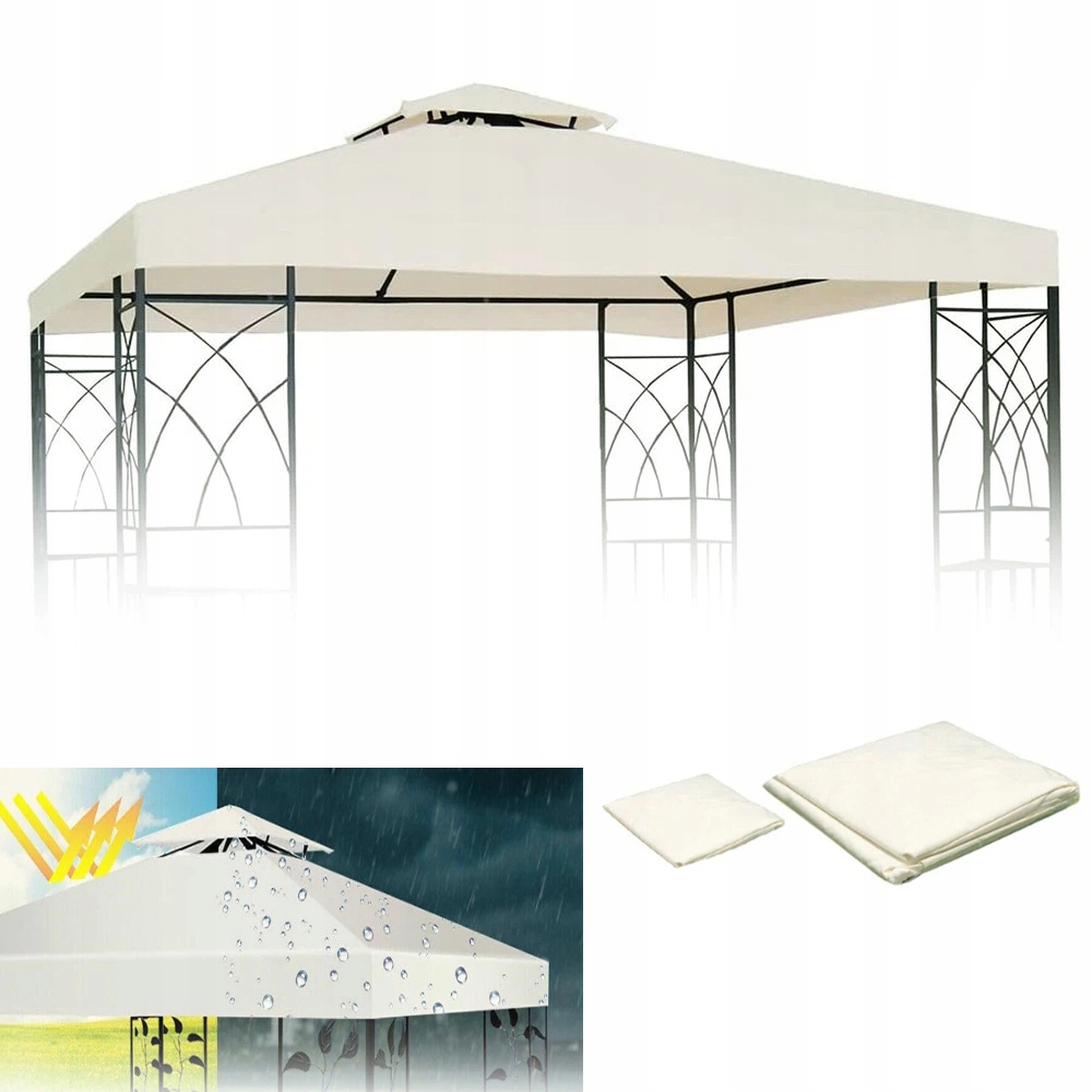 Zastřešení pro zahradní pavilon, střecha 300 cm x 300 cm, voděodolné