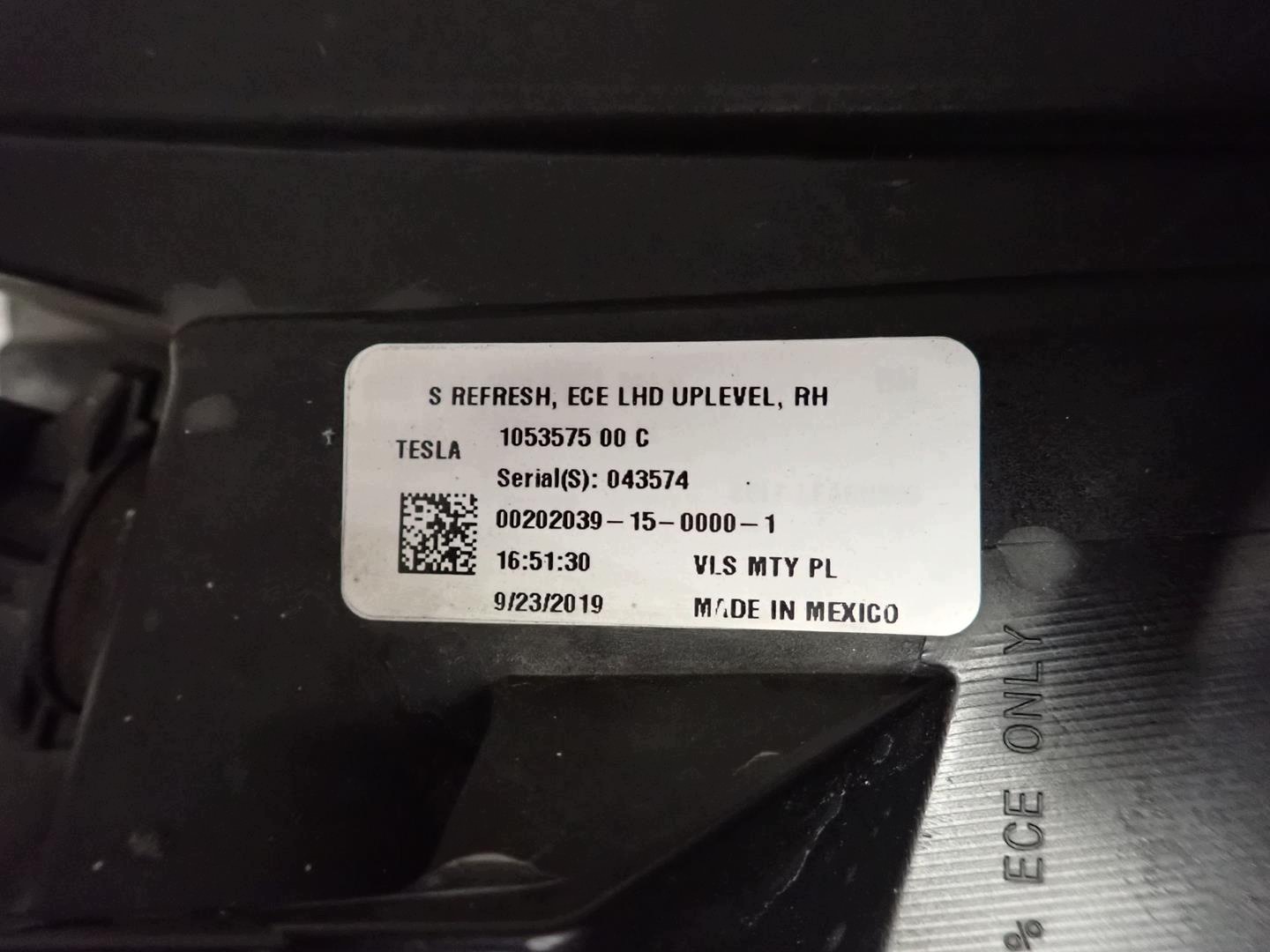light front front right TESLA S LIFT 2016- FULL LED 1053575-00-C