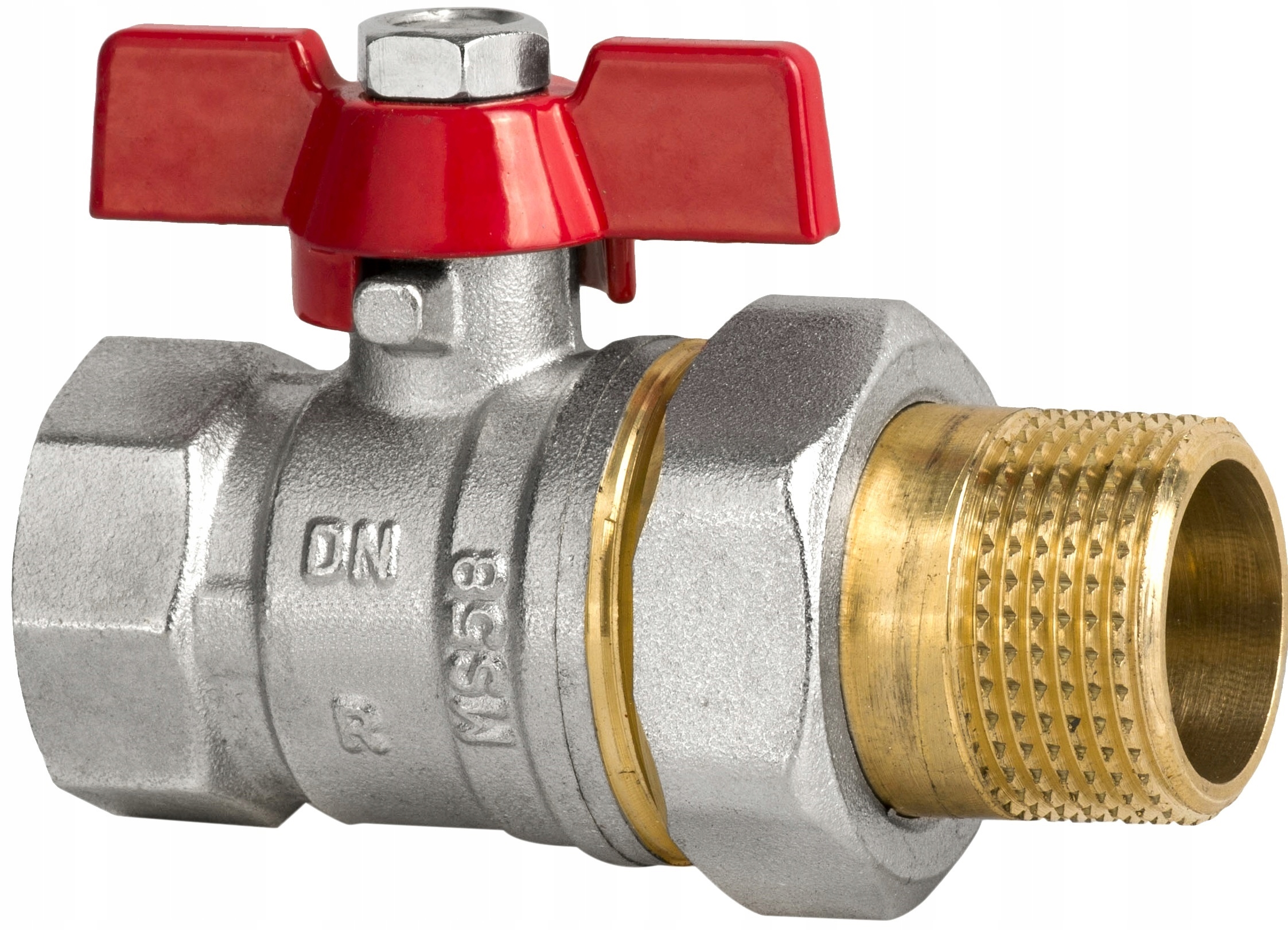 ZAWÓR KUREK KULOWY 1/2" ZE ŚRUBUNKIEM I DŁAWICĄ MOTYLEK MOCNY EAN (GTIN) 5907547678851