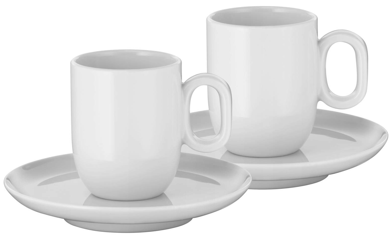 Filiżanki do kawy Wmf Barista ze spodkiem 2 szt. porcelana białe 60ml