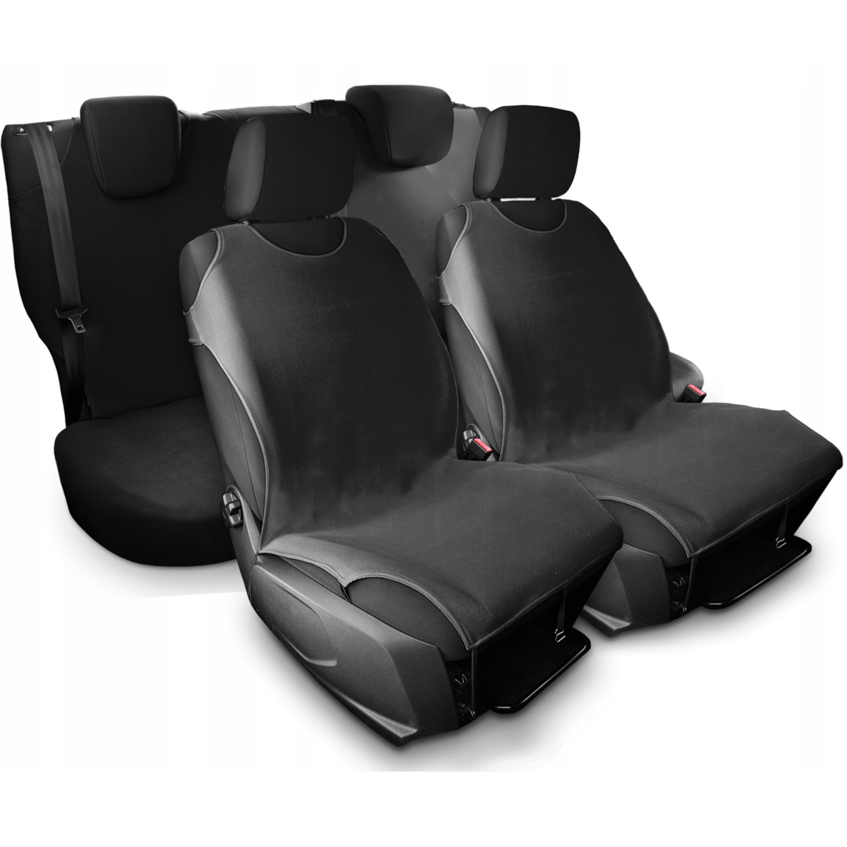 Koszulki Pokrowce Samochodowe Komplet Grafitowy Komplet Pokrowców Na Fotele