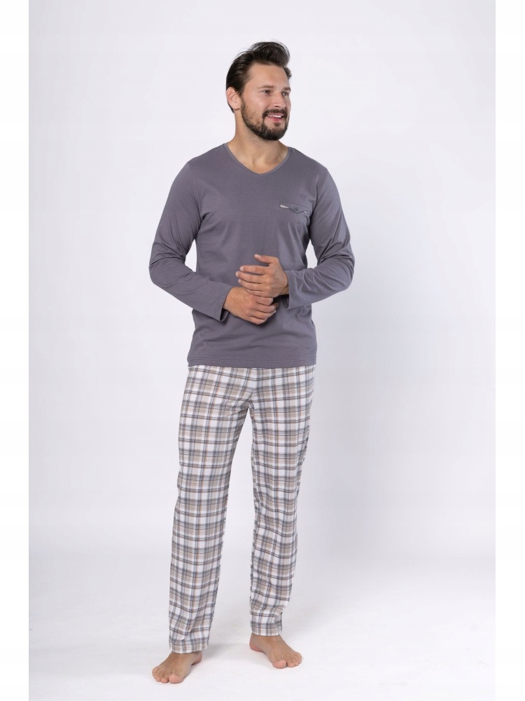 Pyžamo Andrej Délka 1694 M Šedé