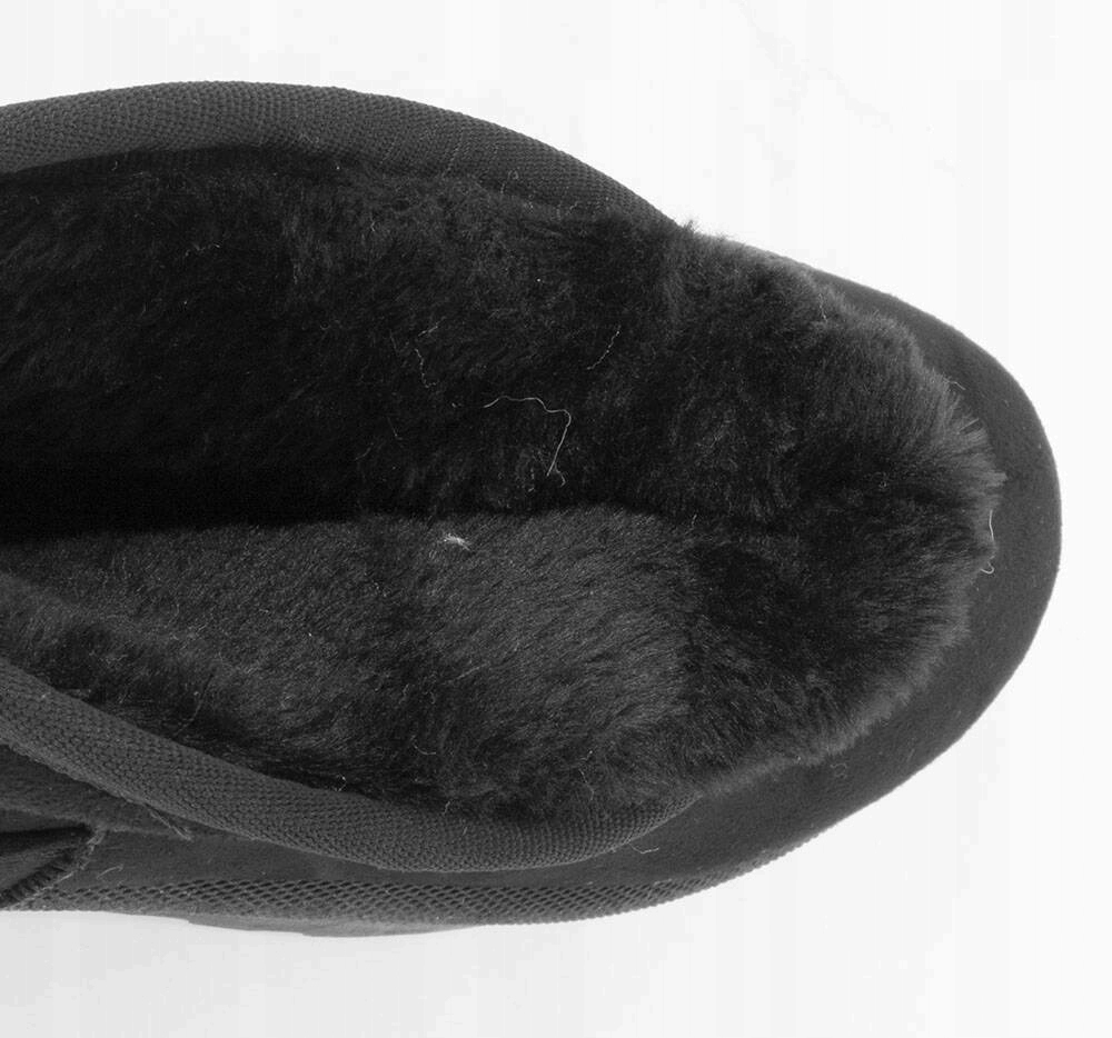 ŚNIEGOWCE CZARNE OCIEPLANE BOTKI PLATFORMA 41 Materiał podeszwy inny