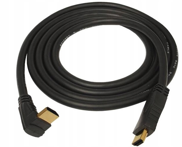 Kabel HDMI-HDMI 1.8m wtyki kątowo-prosty LXHD25 Złącza HDMI - HDMI
