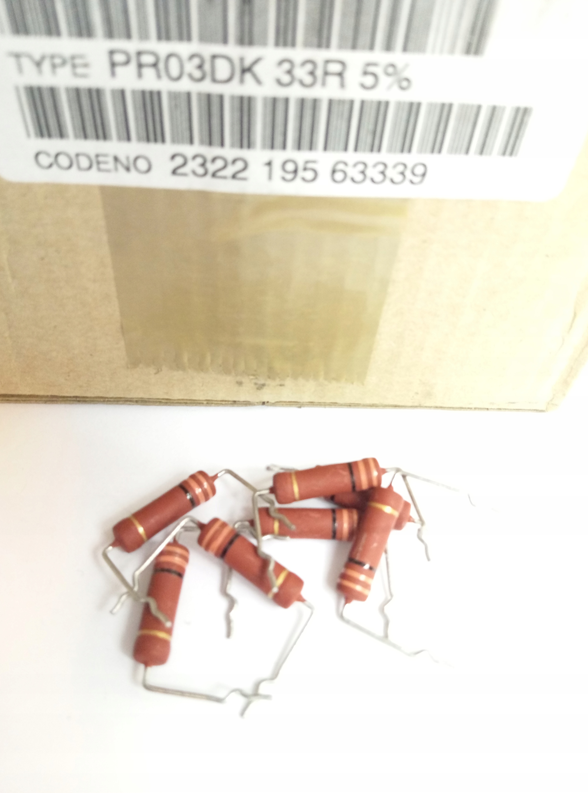 [20szt] Rezystor Power Metal Film 33R 3W 5% PR03 Philips