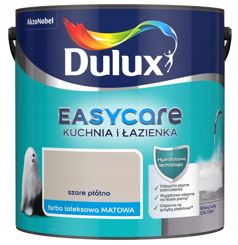 

Farba Dulux Easy Care K&b- szare płótno, 2.5l