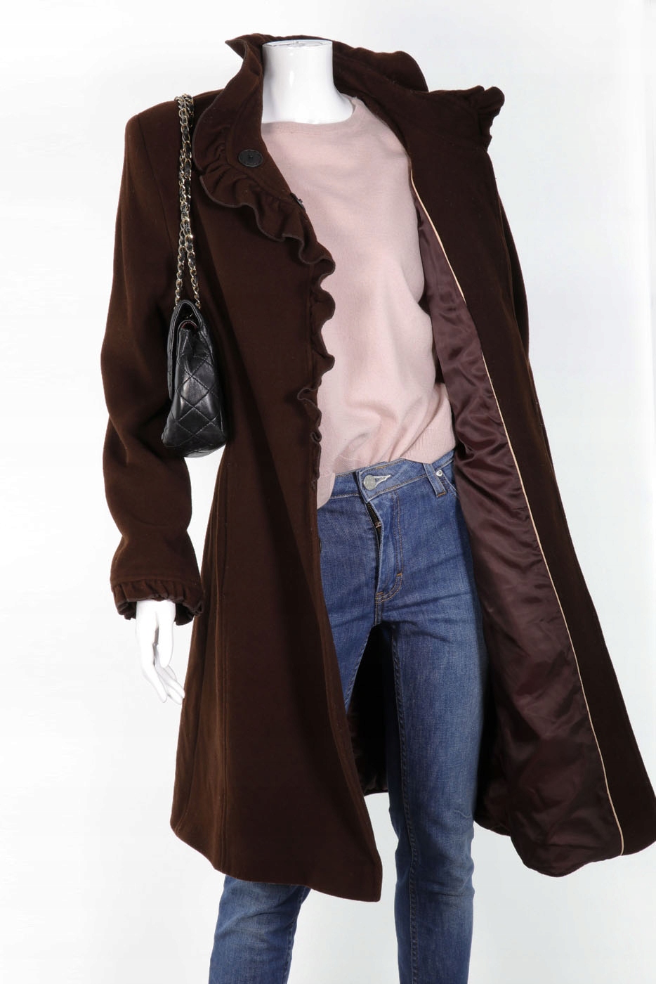 Пальто DKNY из шерсти и кашемира R.M / L