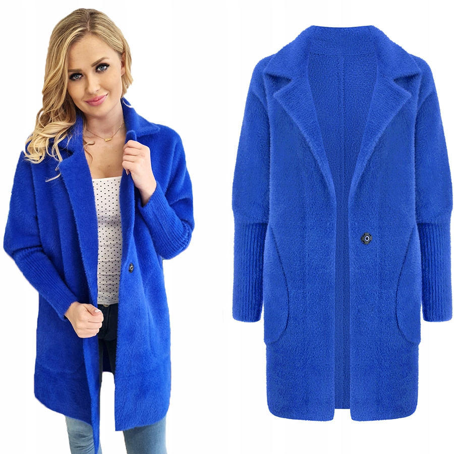 Alpaka Teplý Kabát Přehoz Vlna Barva Chrpová