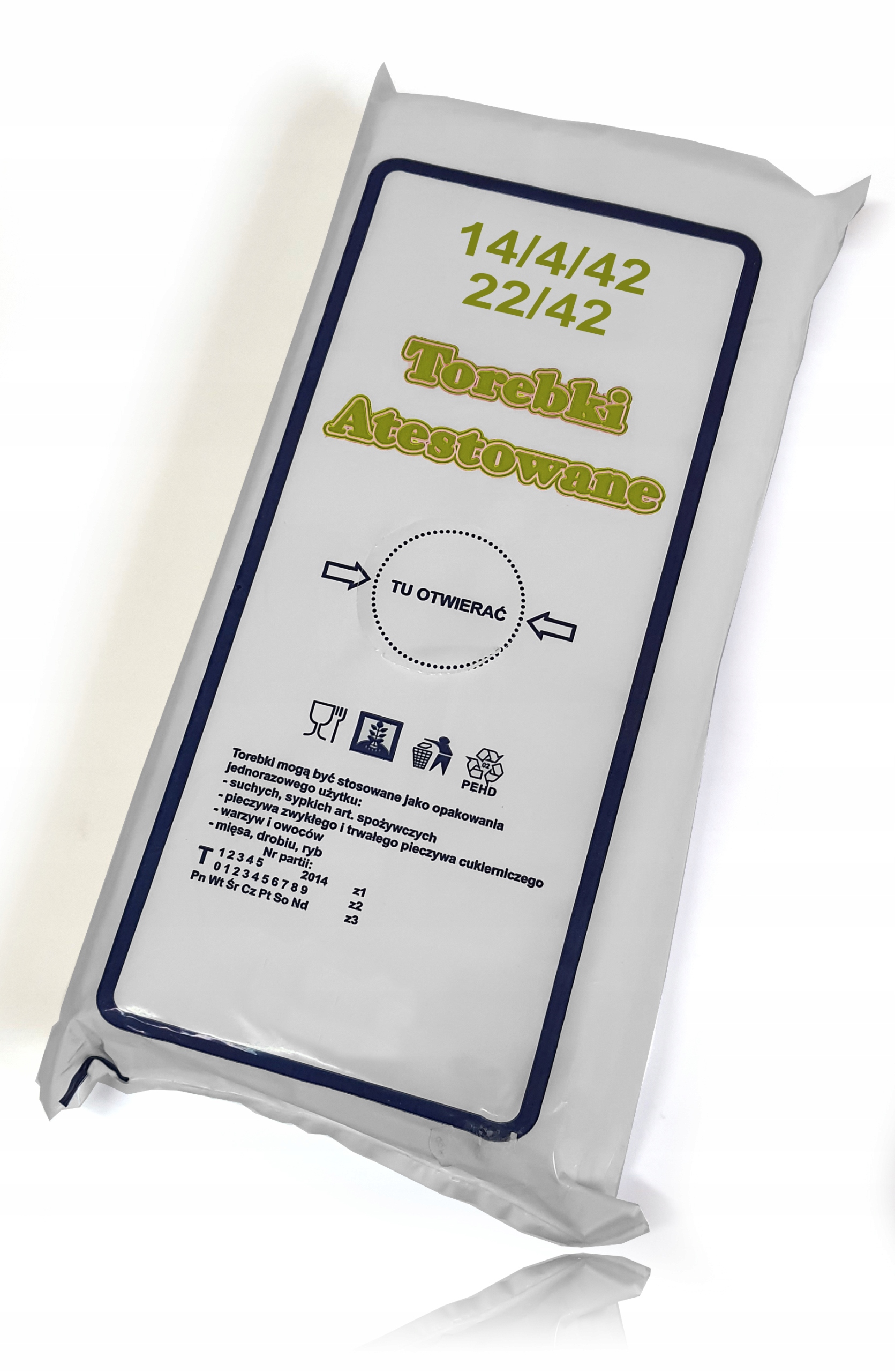 WORECZKI TOREBKI FOLIOWE WORKI ŚNIADANIOWE 22x42cm