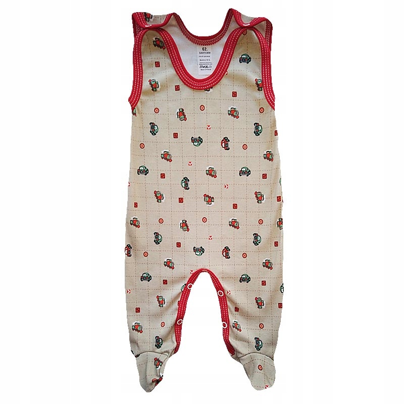 Śpiochy śpioszki ROZPINANE 68 wyprawka w autka