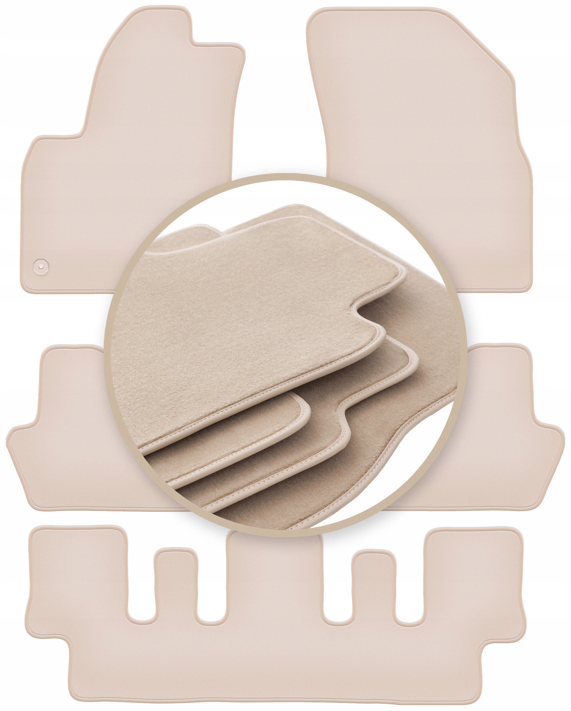 Velúrové koberčeky 10 mm Premium pre: Citroen C4 Grand Picasso 7 osôb 2006-20