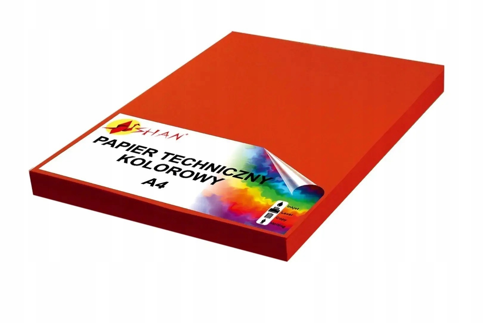 Papier techniczny A4 200g czerwony intensywny v2 50 arkuszy