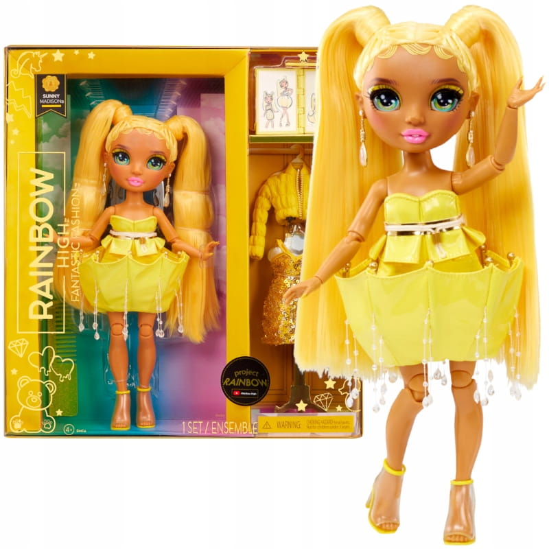 RAINBOW HIGH FANTASTIC FASHION SUNNY MADISON LALKA MODOWA RAINBOW 3+