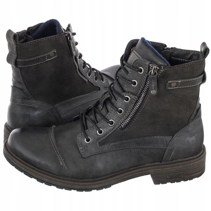 

Buty Męskie Trzewiki Zimowe Mustang 49A080 Szare