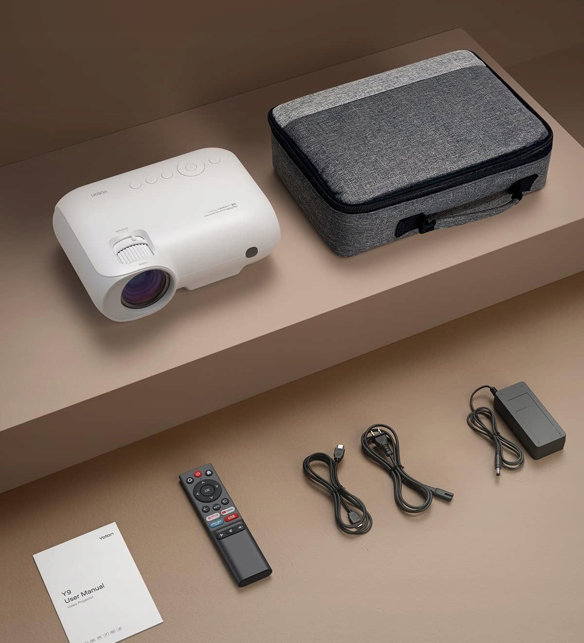 Projektor YOTON Y9 WiFi Bluetooth 15000 Lumen Full HD 1080P z torbą NETFLIX Technologia wyświetlania LCD