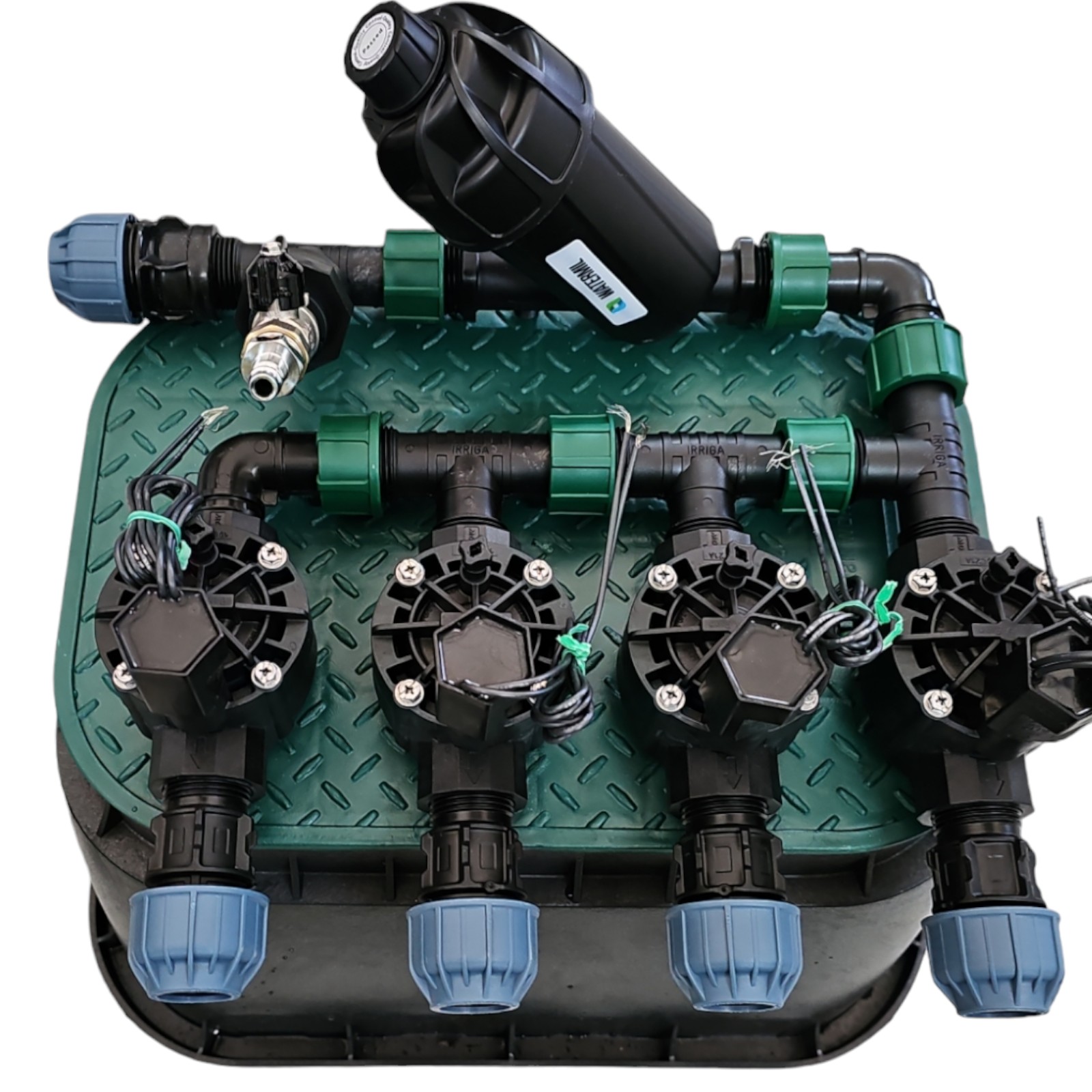 Zestaw Rain Bird Hv 4 sekcje z filtrem i kompresorem Studzienka Pe 25