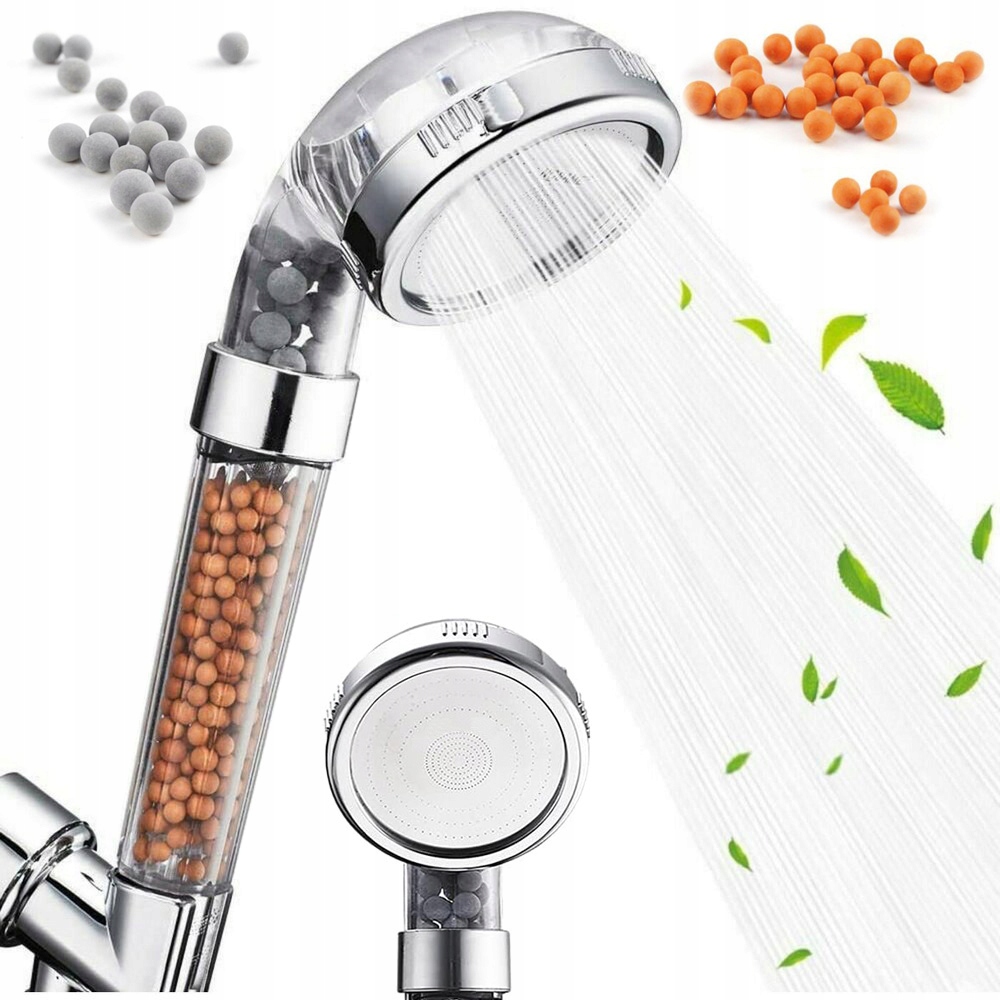 SŁUCHAWKA PRYSZNICOWA OSZCZĘDNA Z FILTREM KAMIENNYM JONIZUJĄCA NATRYSKOWA