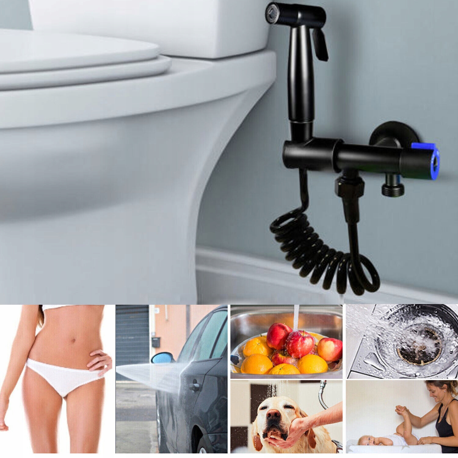 BIDET SŁUCHAWKA PRYSZNICOWA DO BIDETU, TOALETY, WC Kod producenta snu2017a