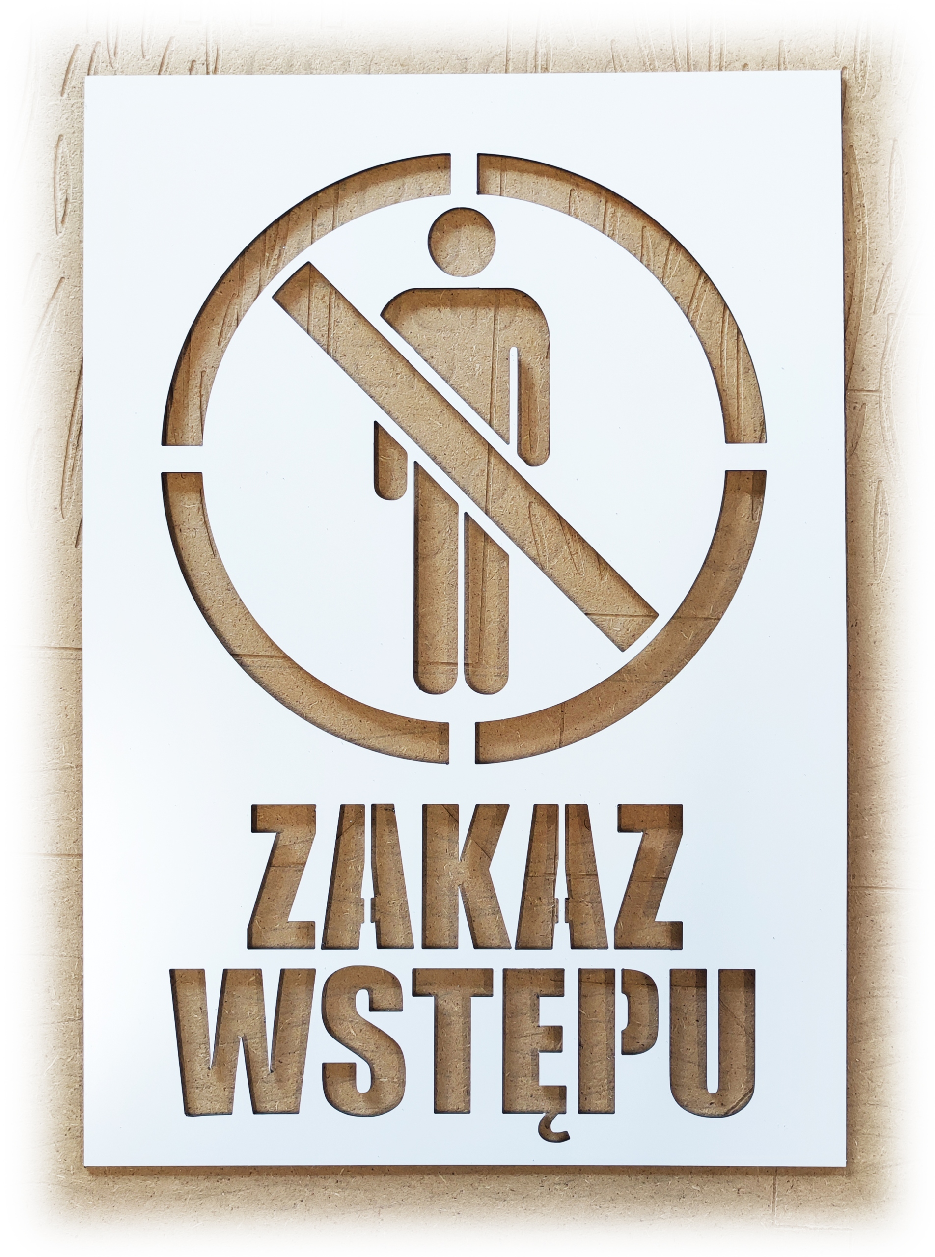 SZABLON Malarski BHP Zakaz Wstępu 30x40