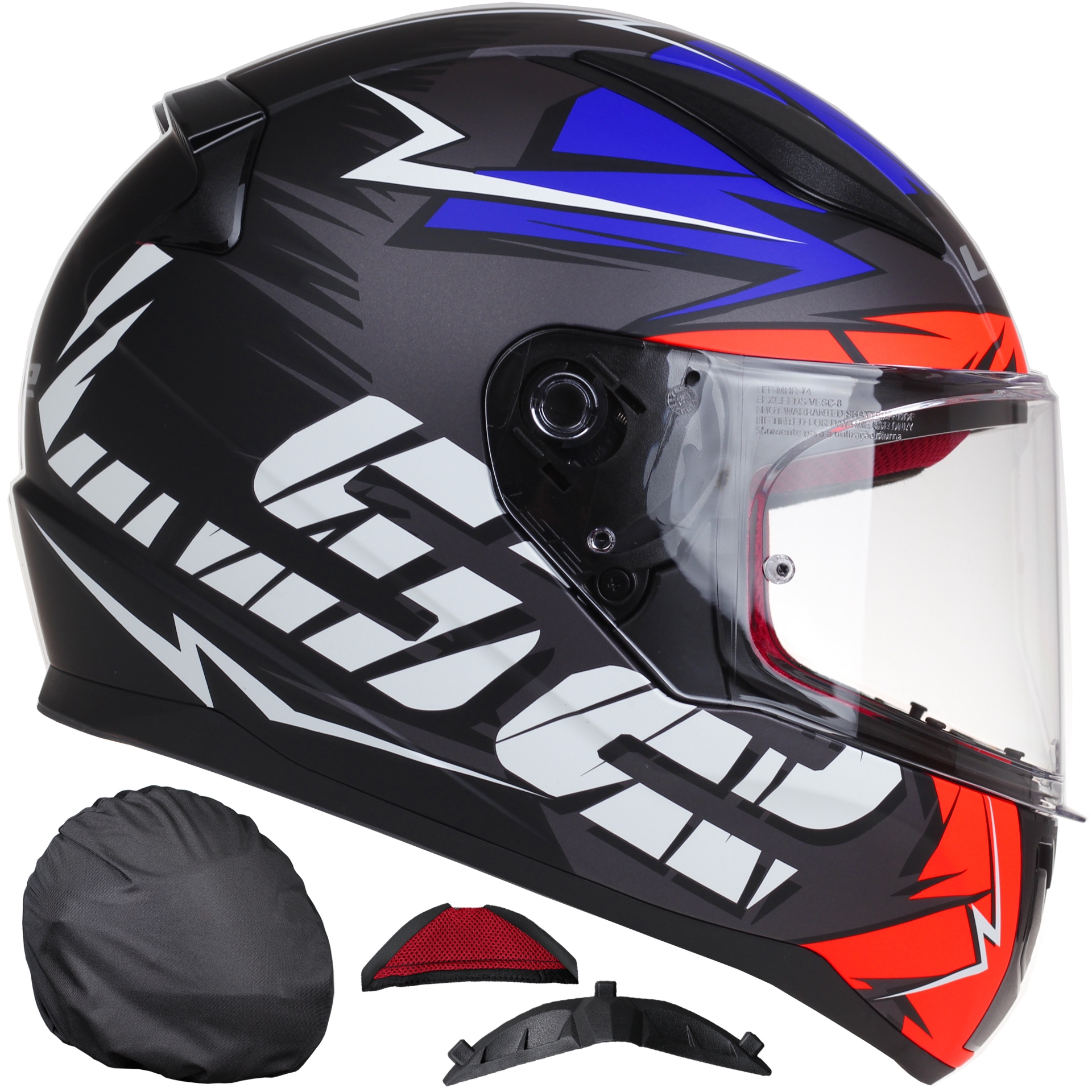 LS2 FF353 RAPID KASK MOTOCYKLOWY CROMO ORANGE BLUE