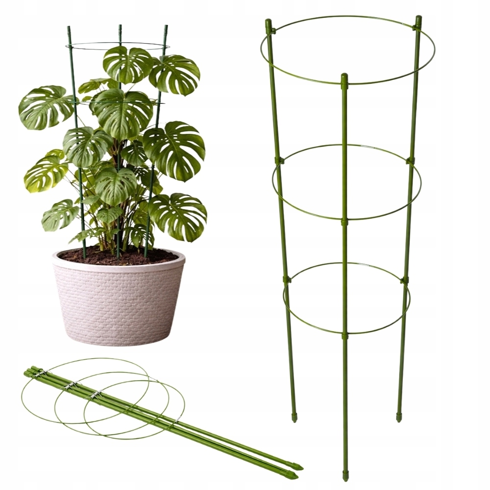 PODPORA PIERŚCIENIOWA DO ROŚLIN 90CM OBRĘCZ DO KWIATÓW 3 PIERŚCIENIE DIVODV