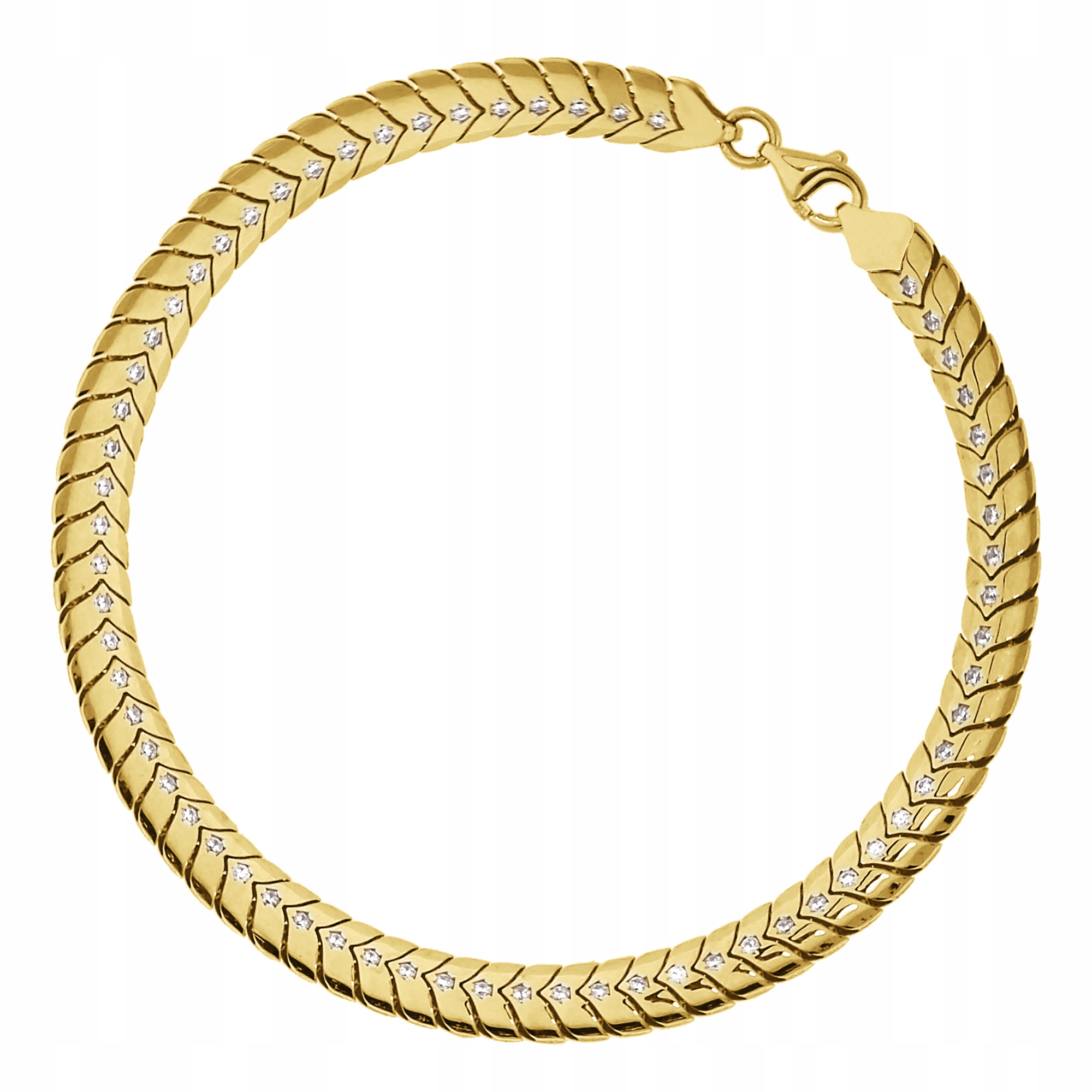 Dámský zlatý náramek Au 585 Harf