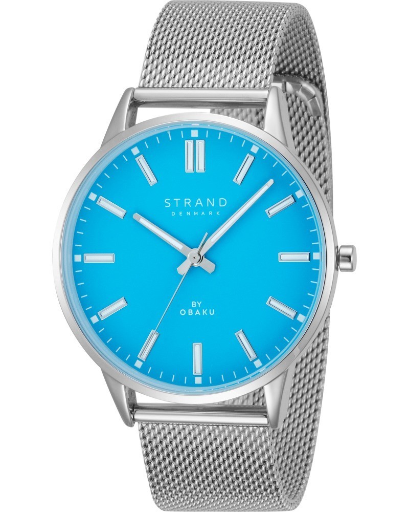 Nové Originální Pánské hodinky Strand by Obaku S747GXCMMC stříbrné