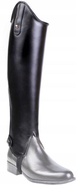 B Czapsy Hippica skórzane oficerkowe czarne LX (43/37)